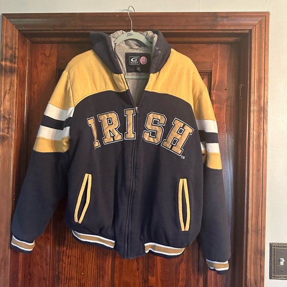 Vintage Notre Dame Navy and Gold Hooded Jacket - Picture 4 of 4